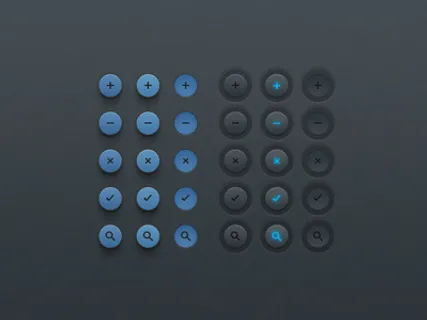 两款计算器按钮PSD分层素材