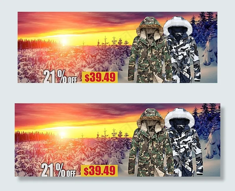 冬日图片psd模版下载