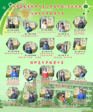 学校表彰展板