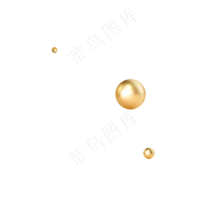 3d效果装饰金色球免抠(150 dpi)ai矢量模版下载