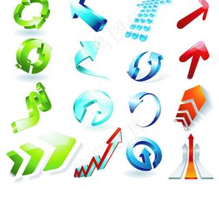多款3d立体箭头图片
