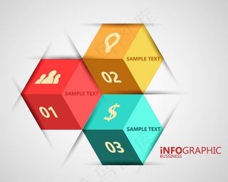 正方体信息图矢量素材