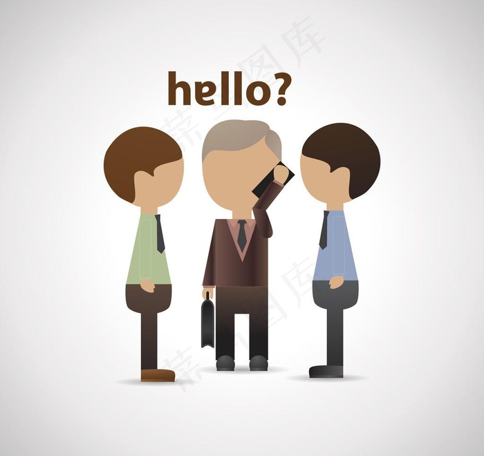 卡通办公图片ai矢量模版下载