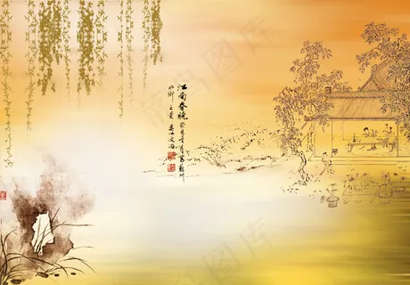 泛黄古画艺术装饰图 泛黄古画艺术装饰图