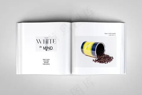 咖啡豆画册样机