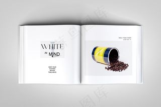 咖啡豆画册样机