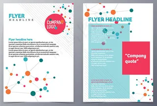 扁平风格宣传彩页模板素材