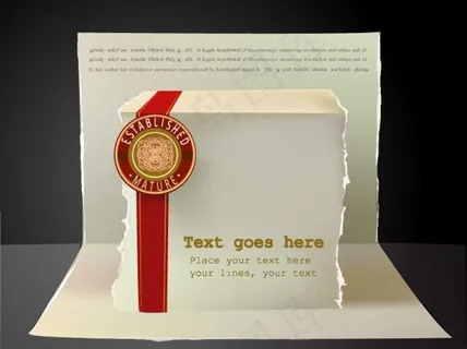 立体标签卡片矢量素材二