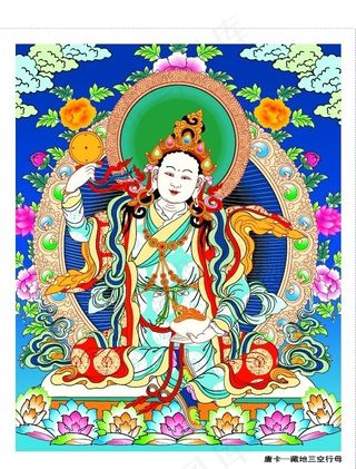 藏传佛教莲藏地三行空母佛像