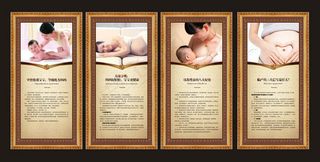 孕妇知识宣传展板设计矢量素材