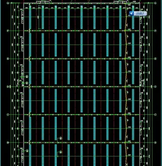 钢结构厂房 屋顶平面图