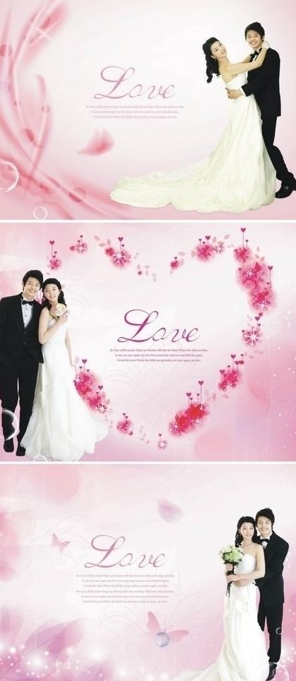 婚纱照 艺术照 花环 情人节图片(3800X2700(DPI:300))psd模版下载