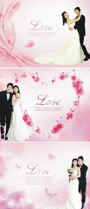 婚纱照 艺术照 花环 情人节图片