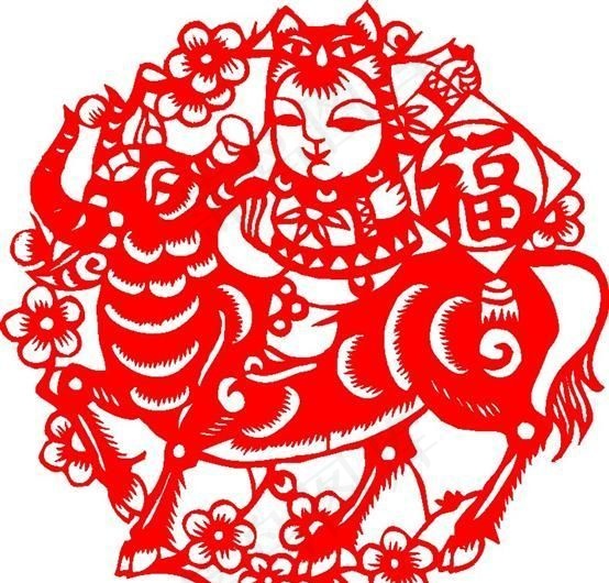 2009年牛年新春吉祥剪纸 牛 民...