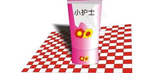 化妆品护手霜矢量图