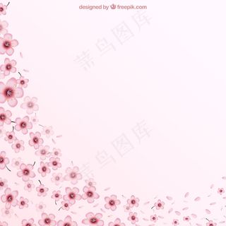 樱花盛开的粉色背景