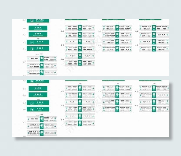 医院楼层吊牌指向图片