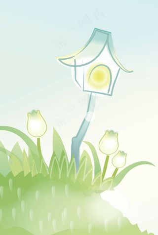 春天印象 室内墙纸背景