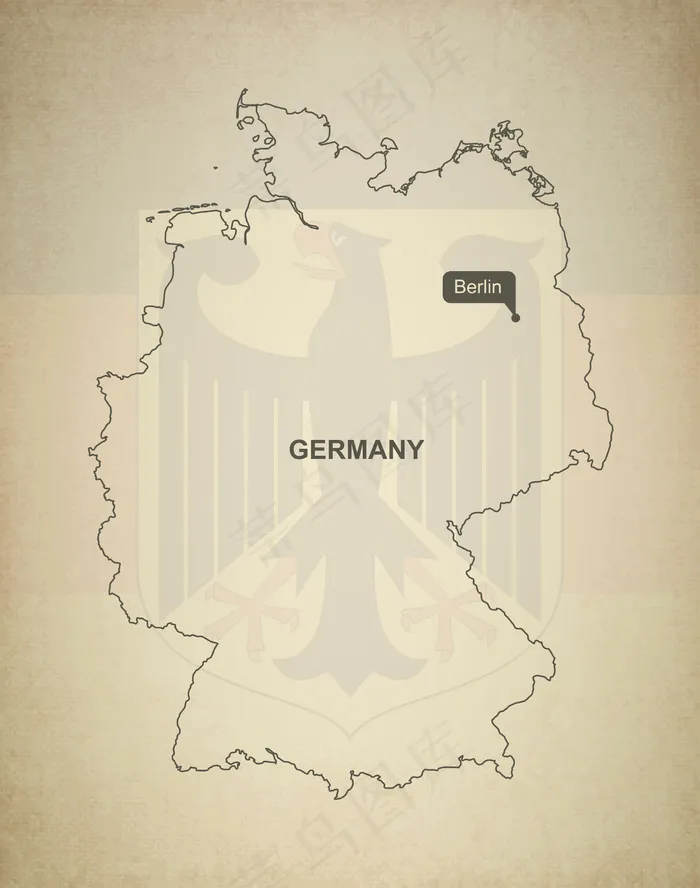 矢量德国地图ai矢量模版下载