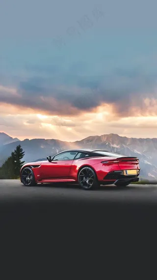 红色跑车高清摄影图片