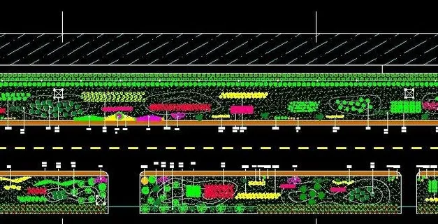道路绿化带图纸