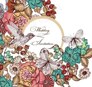 手绘花卉花朵背景图片