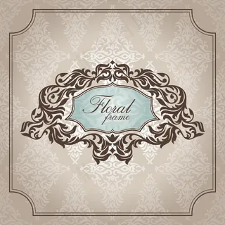 植物花纹边框矢量素材图