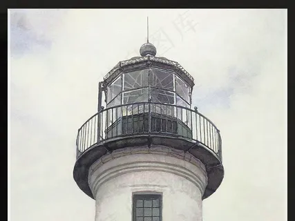 灯塔房子复古欧式风景怀旧艺术玄关装...