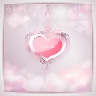 浪漫的婚礼背景矢量素材04