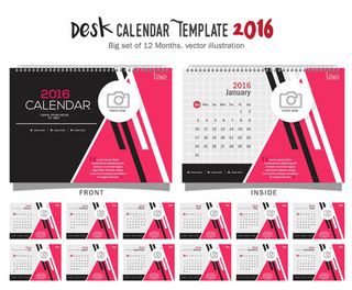 2016年日历模板矢量素材V.66