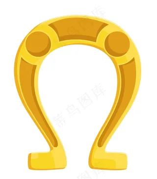 黄色马蹄形磁铁