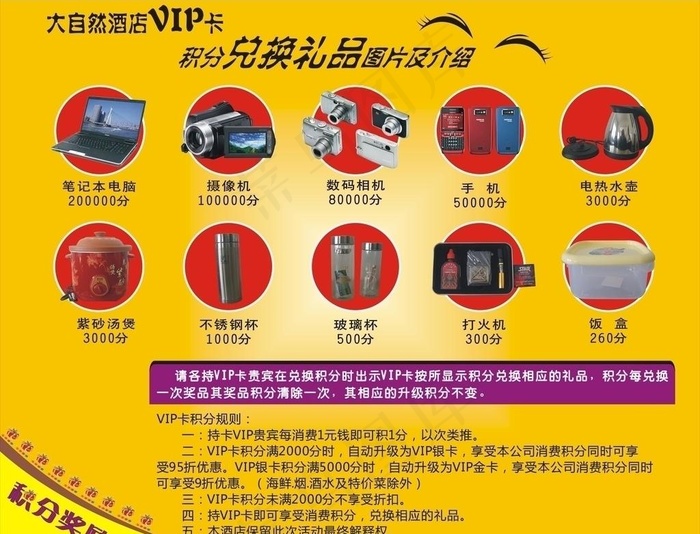积分兑换礼品图图片cdr矢量模版下载