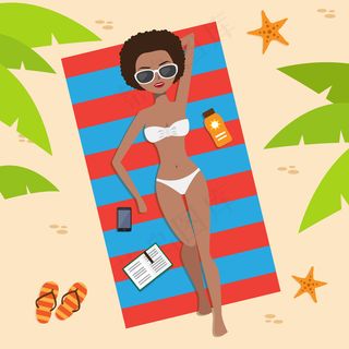 欢乐夏日海滨派对休闲时光旅游矢量