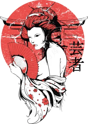 日本女人插画