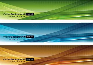 彩色科技横幅条幅矢量素材