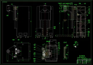 小立柱装配图cad机械工业图纸