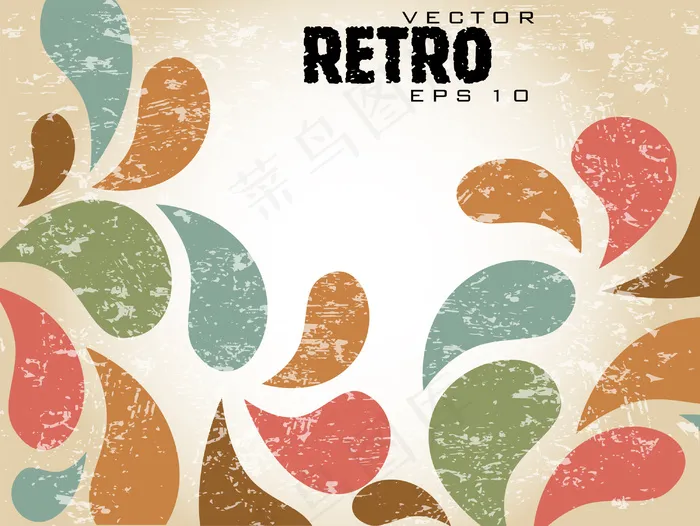 摘要怀旧背景矢量丰富多彩eps,ai矢量模版下载