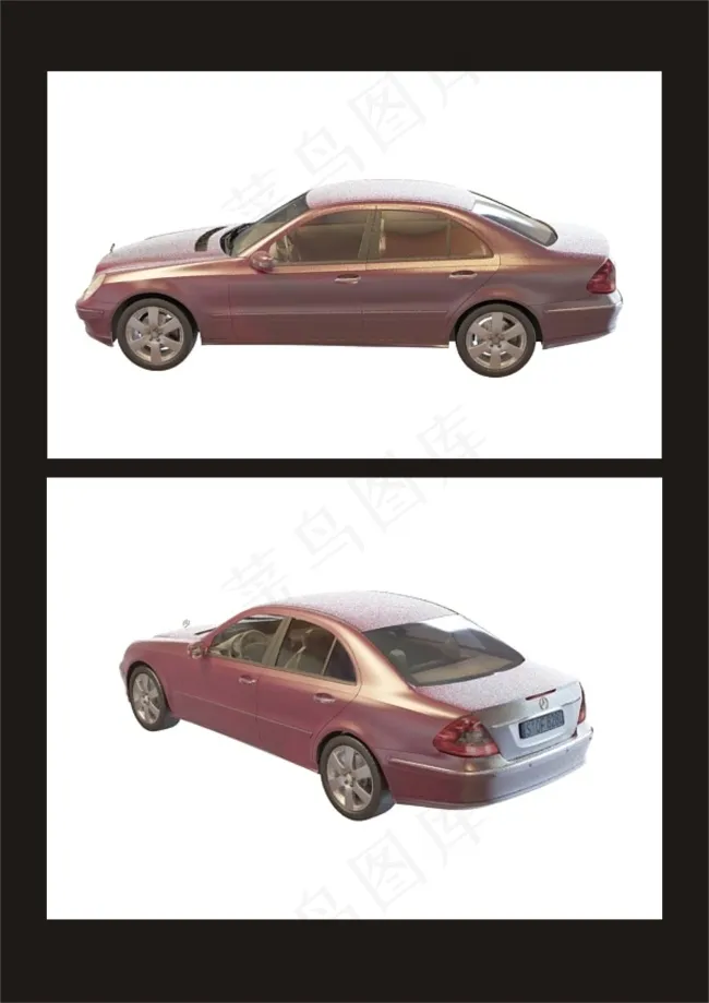高档奔驰轿车3d模型