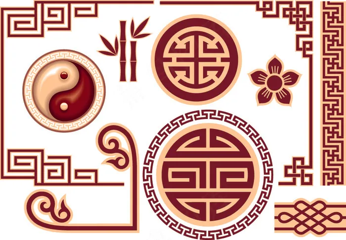 中式古典花纹04—矢量素材eps,ai矢量模版下载