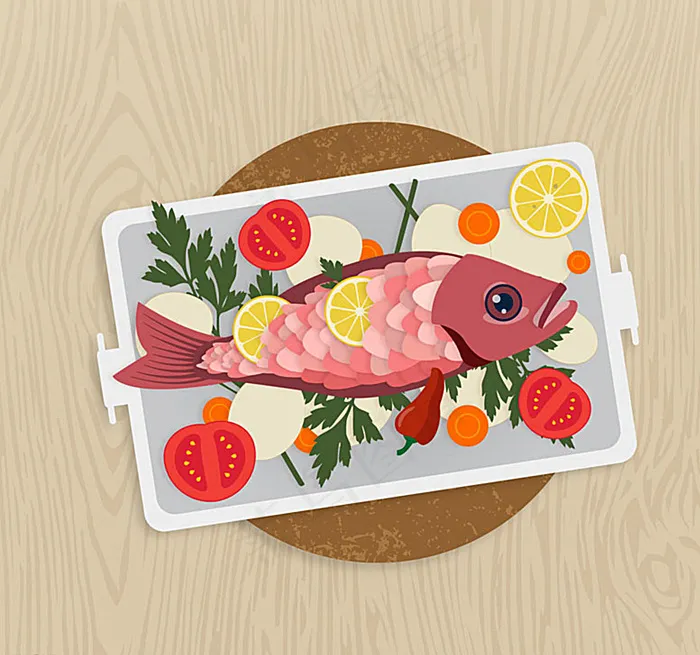 鱼图片ai矢量模版下载