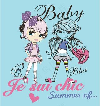 卡通女孩插画女孩卡通