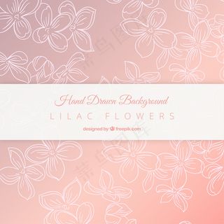 用手拉花的粉色背景