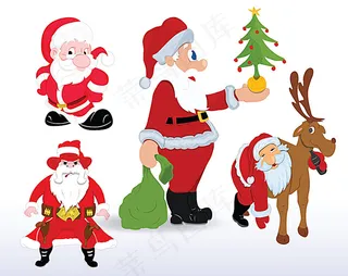 拿着圣诞树的老人