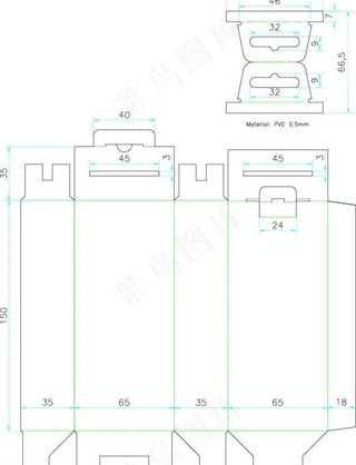 挂式彩盒刀模图