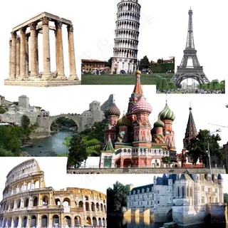 欧洲旅欧建筑png集合