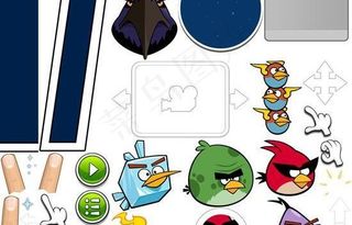 愤怒的小鸟游戏角色PSD卡通