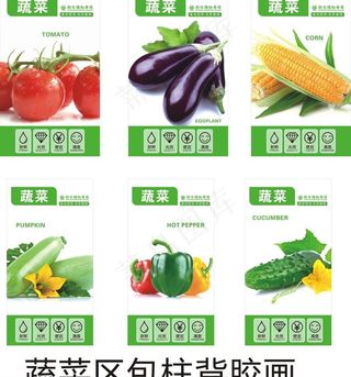 蔬菜包柱图图片