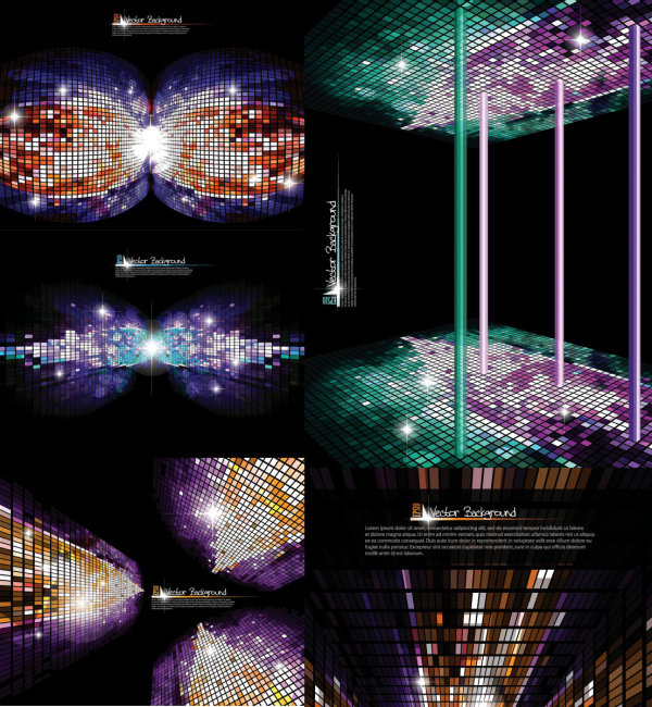 空间感强力的方格背景矢量素材eps,ai矢量模版下载