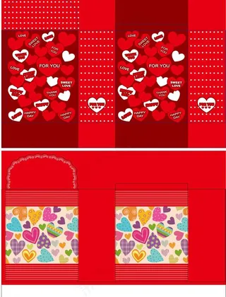 爱心love工艺礼品袋2款图片