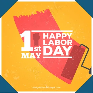 劳动节垃圾背景与笔触